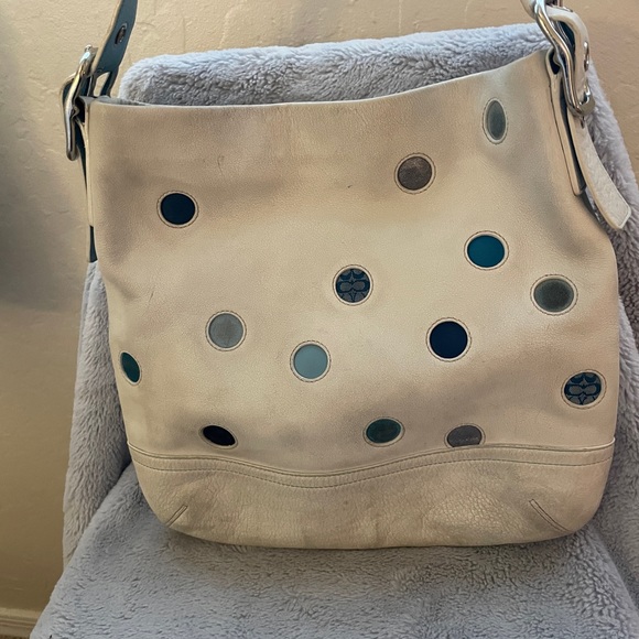 (RARE) polka dot Coach hobo shoulderbag - Picture 6 of 14